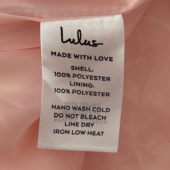 Lulus Most Darling Blush Pink Floral Jacquard Skirt NWT Large - Picture 7 of 10